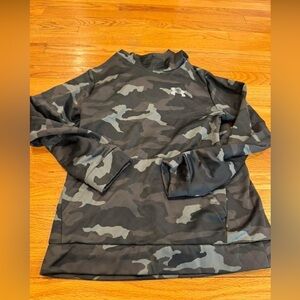 Boys UA Black & Gray Camouflage Pullover Hoodie